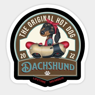 Piper Dachshund Original Hot Dog Sticker